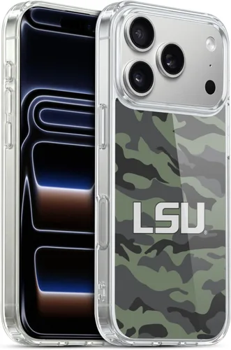 Vista 212 de Head Case Designs Funda de gel suave con licencia oficial de la Universidad Estatal de Louisiana LSU Camou compatible con Apple iPhone 7 Plus/iPhone