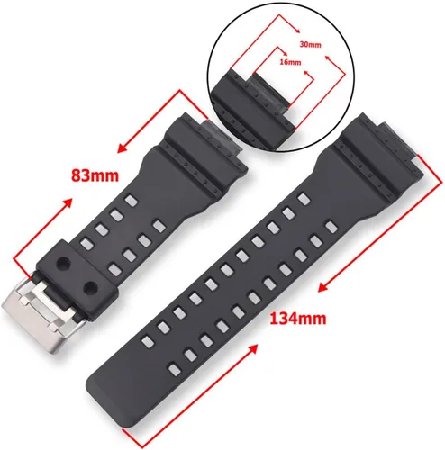 Vista 4 de My Time OliBoPo - Correa de repuesto de resina natural para reloj Casio G-Shock GD120/GA-100/GA-110/GA-100C
