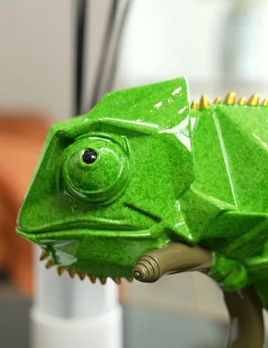 Vista 7 de Estatua de animales de lagarto, estatua de animal, decoración moderna, arte para el hogar, regalo para mesa, escritorio, estantería, poliresina