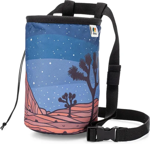 Vista 5 de Oso Supply Co - Bolsa de tiza de lona encerada para adultos y niños, cierre de cordón, cinturón ajustable, entrenamiento en interiores y exteriores