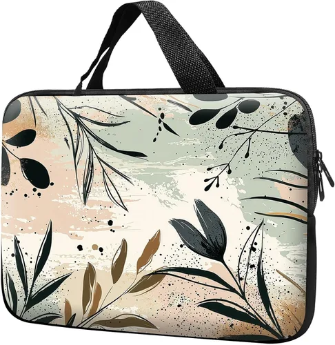 Vista 13 de Funda para laptop con asa de 10 pulgadas, impermeable, diseño de lentes de sol de alpaca, funda para computadora compatible con MacBook Air, Pro