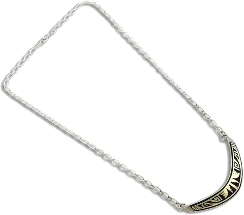 Vista 2 de Collar Navajo para mujer, plata 925 y oro macizo de 14 quilates, con firma MM Rogers N Jack, Turquesa
