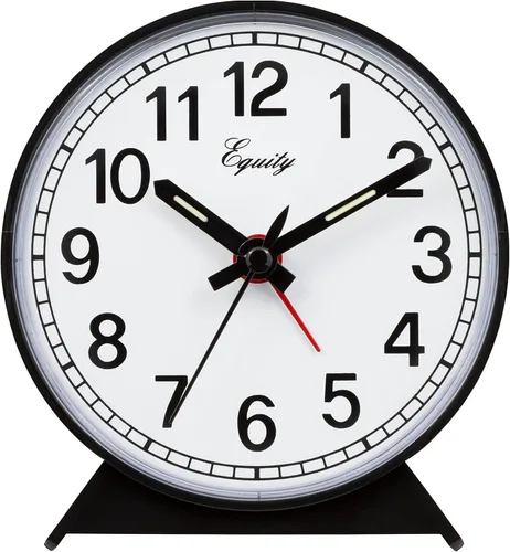 Vista 7 de Equidad 14075 Reloj despertador analógico de cuerda negro