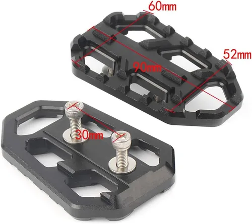 Vista 4 de Zhisheng - Estriberas anchas para motocicleta, reposapiés, pedal negro para Kawasaki para Versys-X300 17-18, para Versys 650 para Versys 1000 15-19