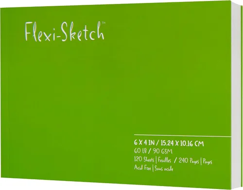 Vista 2 de Arte Mundial flexi-sketch blocs de dibujo Helecho 4 in. x 6 in. Paisaje [Pack de 3]
