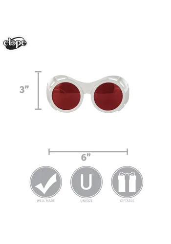 Vista 5 de Gafas de Visión Hiper Blanca/Roja para Adultos Accesorios de Científico Loco Multicolor