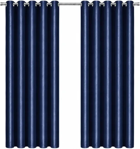 Vista 28 de KEMCO Cortinas opacas para oscurecer la habitación, con aislamiento térmico y ojales, para sala de estar, bunglow