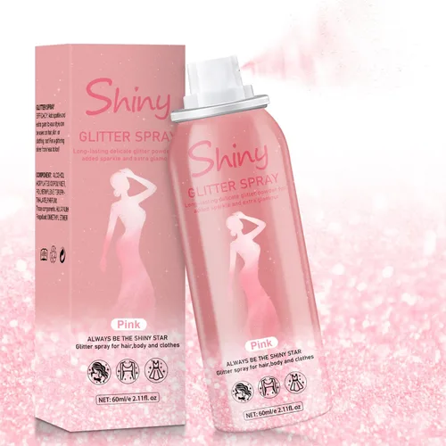 Vista 10 de Pulverizador de purpurina para cabello y cuerpo, polvo de purpurina holográfica, purpurina brillante para la cara, el cuerpo y la ropa, laca