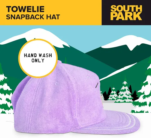 Vista 5 de South Park - Gorra de béisbol Towelie Snapback con ala plana, índigo, talla única, Índigo