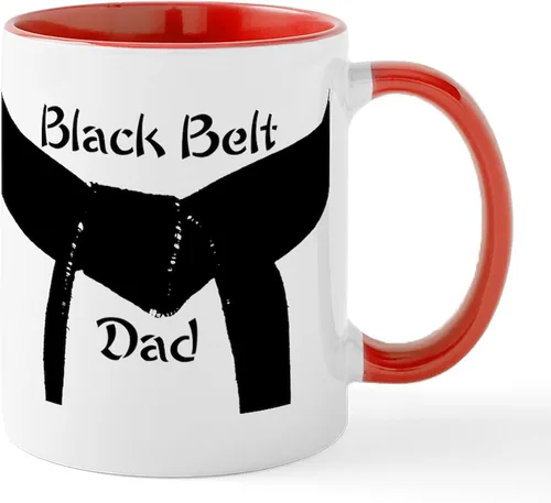 Vista 7 de CafePress Black Belt Dad - Taza de café de cerámica de 11 oz (11.0 fl oz)