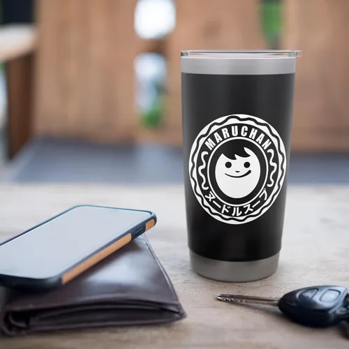 Vista 7 de Maruchan Happy Face - Vaso aislado de acero inoxidable con logotipo clásico