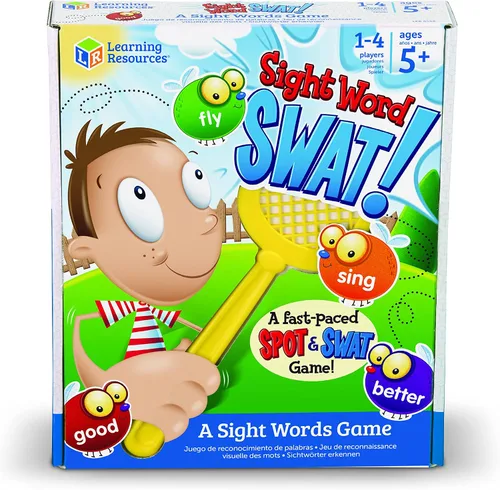 Vista 7 de Learning Resources Sight Word Swat Un juego de palabras de uso común - Tarjetas didácticas de fonética, juegos de mesa para niños, ortografía