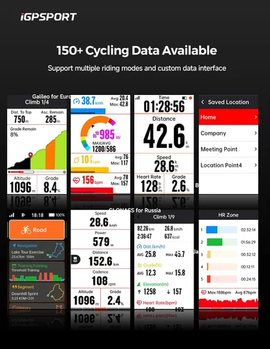 Vista 7 de iGPSPORT iGS630S GPS Bike Computer, 2.8 '' Smart Wireless Map Navigation Climb Plan Ciclismo GPS Unit, 45H Duración de la batería