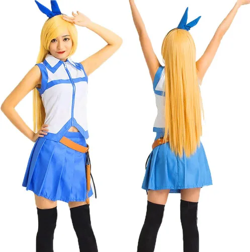 Vista 2 de Oikawa Lucy - Disfraz de cosplay de Lucy Uniformes, conjunto completo para mujer