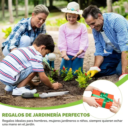 Vista 7 de WORKPRO Extractor de malezas manual, pala de jardín de acero inoxidable de 5 en 1 con mango suave, herramienta de jardinería para fácil remoción