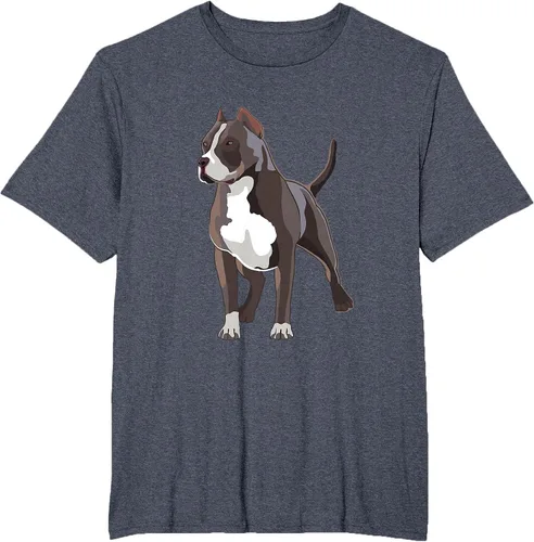 Vista 11 de American Bully Dog Holder Illustration for Dog Lovers T-Shirt Negro