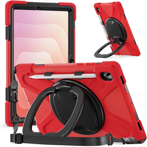 Vista 53 de 360 Rotation Case for Galaxy Tab ActivePro/Tab Active4 Pro/Active 5 Pro 10.1" Sturdy Cover Rotate Ring Stand Shoulder Carrying Strap Hand Strap