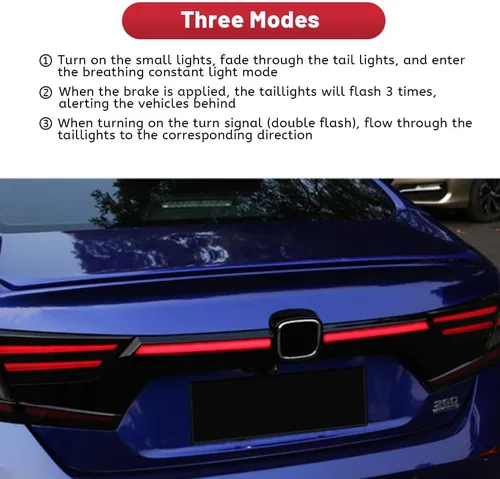 Vista 4 de T T-ABC Nuevas luces compatibles con Honda Accord 2018-2025, LX EX EXL Sport Touring Hybrid Faro delantero delantero de 10ª generación Accesorios