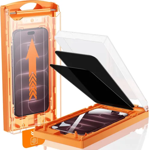 Vista 18 de Paquete de 2+2 protectores de pantalla de privacidad para iPhone 17 con Negro
