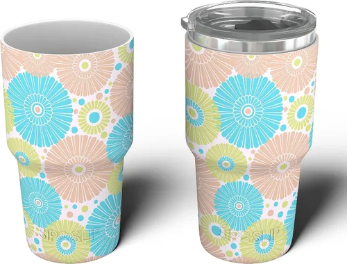 Vista 31 de Funda de silicona para vasos, compatible con vasos Yeti, RTIC, Ozark Trail, Magellan y más. Fundas aisladas personalizadas para enfriar latas