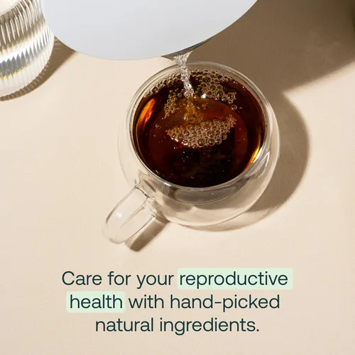 Vista 3 de Mira Té de fertilidad, sin cafeína, 100% orgánico, bayas de Goji y raíz de jengibre ayudan a regular los ciclos, apoya la concepción y promueve