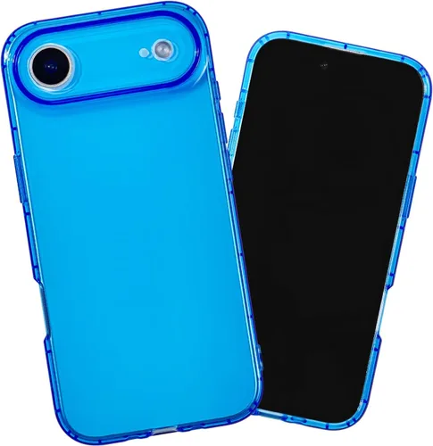 Vista 17 de SteepLab Neon Highlighter - Funda para iPhone 13, funda Grippy Jelly con bolsillos protectores de aire (azul celeste)