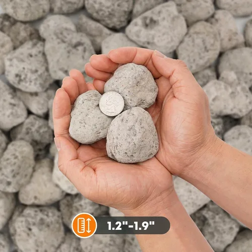 Vista 3 de Stanbroil Rocas de lava natural de 1.2 a 1.9 pulgadas para hoguera