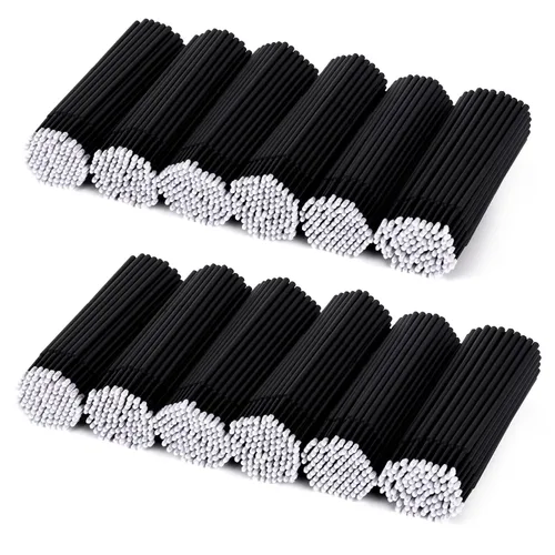 Vista 9 de Tbestmax 1200 piezas de cepillo micro aplicador, micro hisopos, varitas desechables para pestañas de pestañas para extensión de pestañas, 6