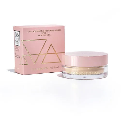 Vista 10 de The Good Mineral Loves-You-Back Base de maquillaje mineral en polvo 3 en 1 (CARAMEL 3) Diseñada para pieles sensibles y propensas al acné para una