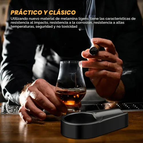 Vista 6 de TISFA Cenicero de cigarro ligero portátil interior al aire libre bandeja de ceniza de cigarrillos