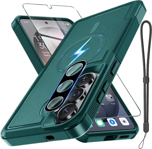 Vista 21 de Funda para Samsung Galaxy S24 FE, Cuerpo Completo Resistente de Servicio Pesado Robusta a Prueba de Golpes Funda Protectora para Teléfono con Correa