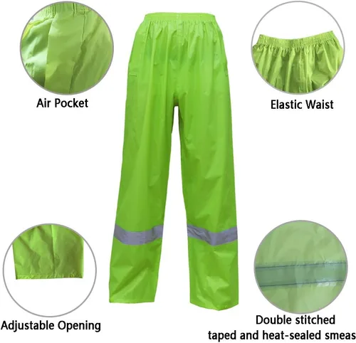 Vista 4 de RainRider Traje de Lluvia, Chaqueta y Pantalones para Hombres y Mujeres, Impermeable, Ligero, Equipo de Lluvia, Ropa de Trabajo