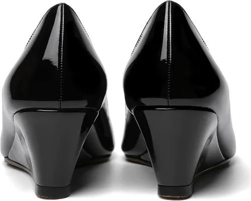 Vista 4 de NUMALEO Zapatos de tacón bajo de cuña sólida para mujer, con puntera puntiaguda, de 2 pulgadas