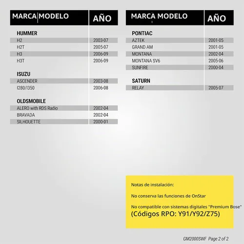Vista 4 de Scosche GM2K-WP - Adaptador de interfaz de repuesto estéreo de fábrica, compatible con vehículos GM seleccionados 2000-13, arnés de cableado