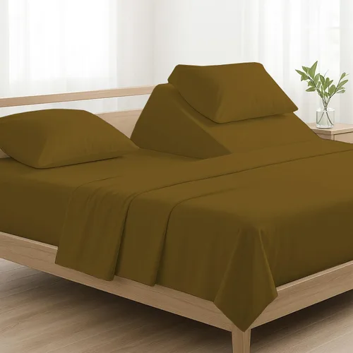 Vista 8 de 4 piezas de lujo Split Top Queen 100% algodón egipcio de 800 hilos (ajustable, parte superior flexible tamaño queen) sábanas divididas de 28