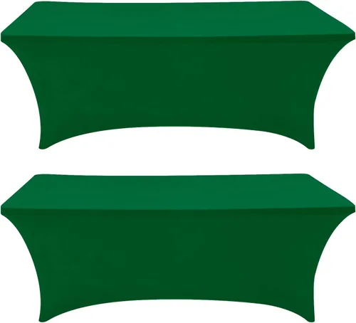 Vista 23 de Eurmax USA - Manteles rectangulares ajustables de elastano de 4 pies, mantel elástico para bodas, eventos o para decorar la mesa del patio