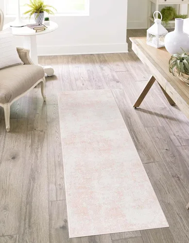 Vista 9 de Unique Loom Eos Collection - Alfombra rectangular de 2 pies x 3 pies 1 pulgada, color rosa clavel y marfil
