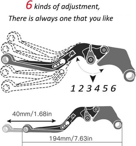 Vista 4 de Accesorios para Yamaha XTZ125 XTZ 125 2014 2015 motocicleta Racing accesorios CNC freno embrague palancas manillar mango motocicleta freno embrague