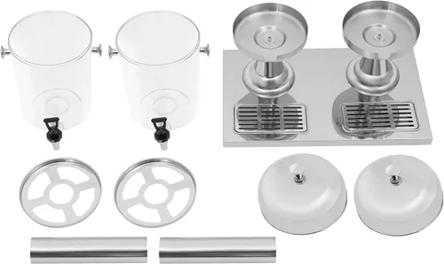 Vista 6 de Dispensador de bebidas de 4.22 galones con soporte y núcleo de hielo, recipiente comercial para bebidas frías con jarra de bebida de espita