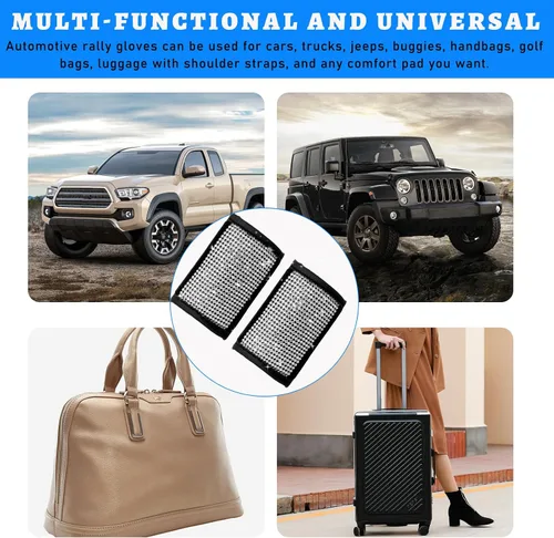 Vista 6 de 2 piezas de fundas para asa de agarre de coche, protector de asa de agarre interior de coche, funda para asa de puerta con diamantes, fundas