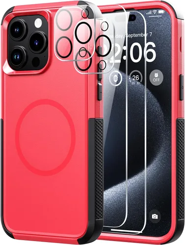 Vista 33 de Diverbox Funda para iPhone 13 [compatible con MagSafe] [con protector de pantalla] [a prueba de golpes] [a prueba de caídas] Funda de protección