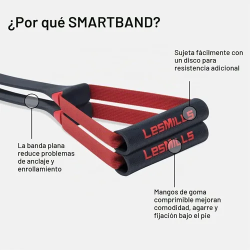 Vista 3 de Les Mills™ Resistance Band for Any Workout with Pull Up Bands, Booty Bands and Pilates Flex Bands