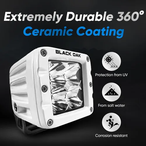 Vista 2 de Black Oak Luz LED Pro Series 3.0 Marine POD de 2 pulgadas: inundación 40W XM-L2 (1 paquete), incluye soportes y arnés de cableado, iluminación