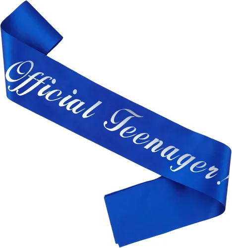 Vista 8 de Banda de cumpleaños, banda de cumpleaños para decoración de fiesta de cumpleaños 13, regalos, Azul