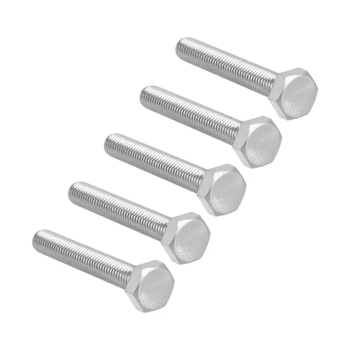 Vista 36 de 10 tornillos hexagonales M6 M6-0.039 x 1.575 in UNC Tornillos de cabeza hexagonal A2-70 (304) de acero inoxidable totalmente roscados, totalmente