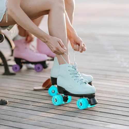 Vista 5 de 78A interior o al aire libre 2.559x1.378 in Quad ruedas de patines con rodamientos ABEC-9 8 PC