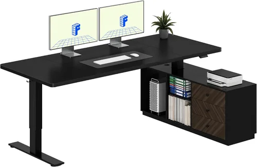 Vista 14 de FLEXISPOT Escritorio eléctrico de pie, escritorio de una pieza de 40 x 24