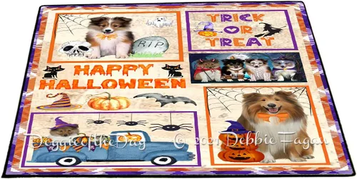 Vista 15 de Doggie of the Day Shetland Sheepdogs Floor Mat - Carnival Kissing Booth - Best Dog Doormat - Protector Decor - Unique Portrait Art - Premium Quality