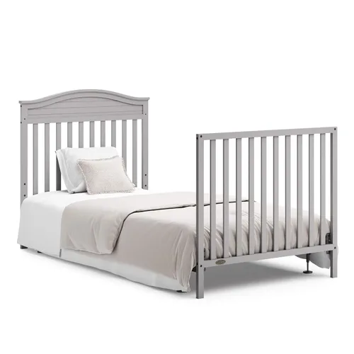 Vista 8 de Graco Stella - Mini cuna convertible 4 en 1 con colchón adicional, gris Gris (Pebble Gray)