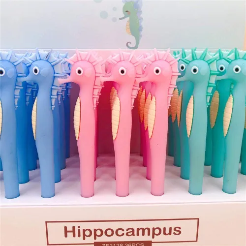 Vista 2 de 6 bolígrafos de gel de dibujos animados Anim Bear Giraffe para escritura escolar, suministros de oficina, regalo de papelería para niños (2128)